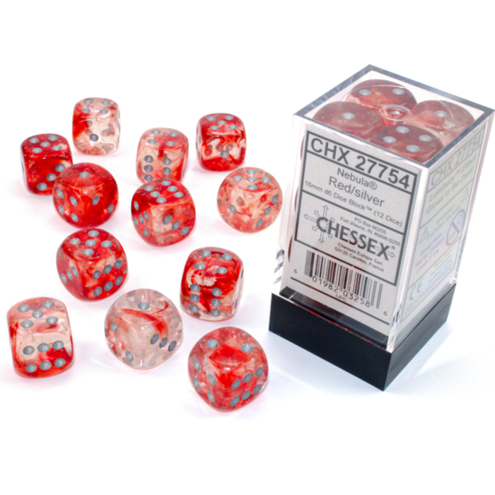 Chessex 12d6 Dice Block (16mm): Nebula (Assorted Colours)