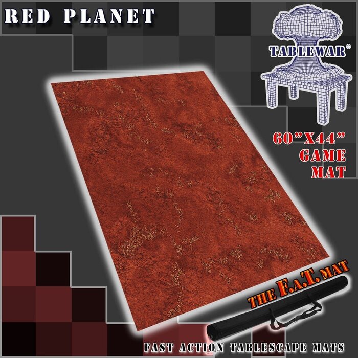 Table War Playmat - F.A.T. Mats (Fatmats): 60" x 44" Red Planet