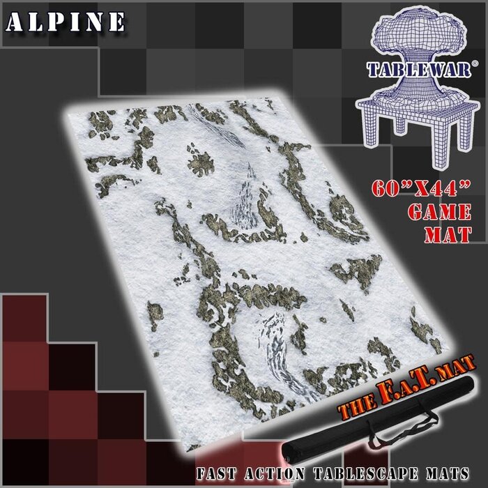 Table War Playmat - F.A.T. Mats (Fatmats): 60" x 44" Alpine