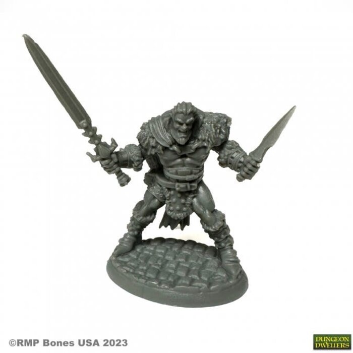 Reaper Miniatures Bones USA: Grundor Hoardtaker, Barbarian
