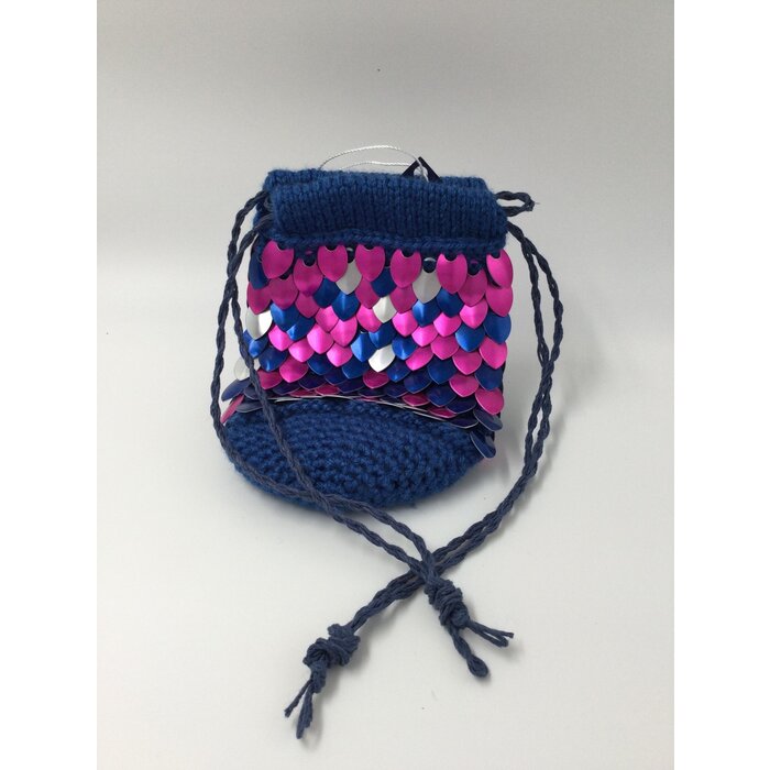 Perfectly Chaotic Designs Knitted Scalemail Dice Bag
