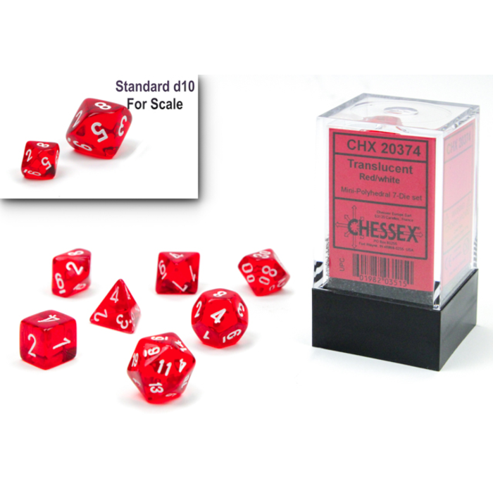 Chessex 7-Piece Mini RPG Dice Set: Translucent