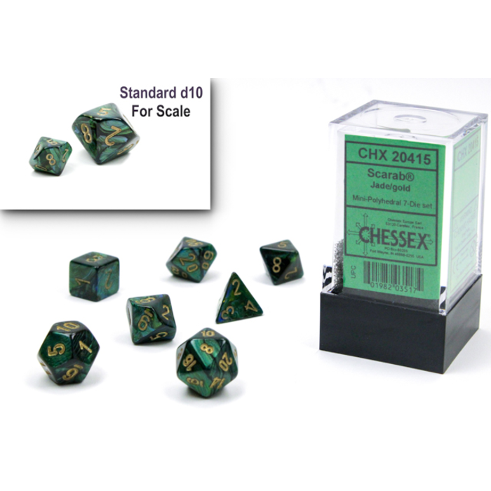 Chessex 7-Piece Mini RPG Dice Set: Scarab
