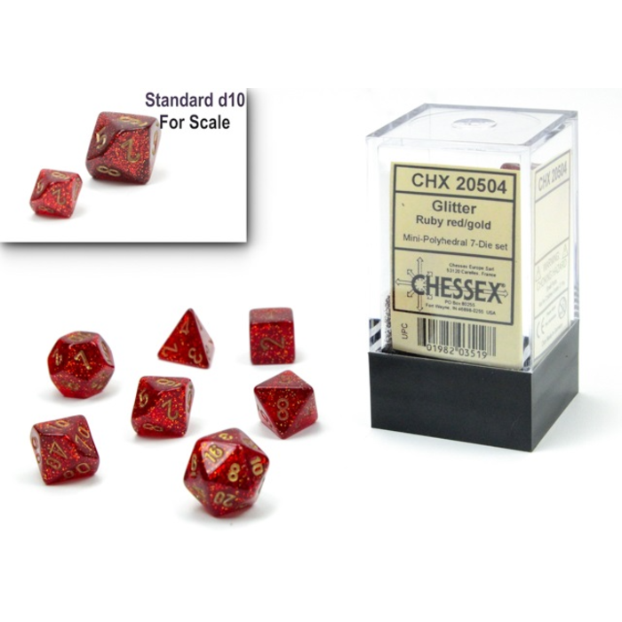 Chessex 7-Piece Mini RPG Dice Set