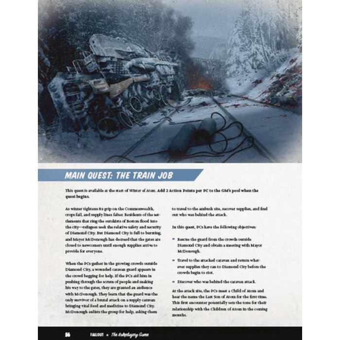 Modiphius Fallout RPG: Winter of Atom Quest Book
