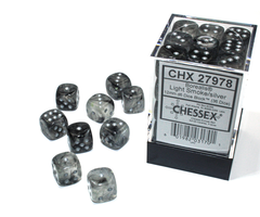 Chessex 36d6 Dice Block (12mm): Borealis Luminary (Assorted Colours)
