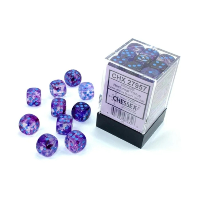 Chessex 36d6 Dice Block (12mm): Nebula Luminary (Assorted Colours)