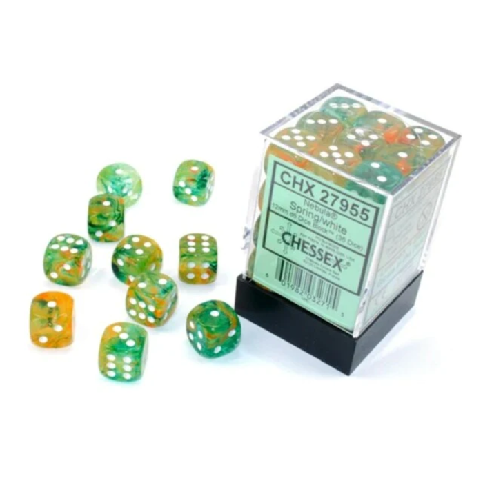 Chessex 36d6 Dice Block (12mm): Nebula Luminary (Assorted Colours)