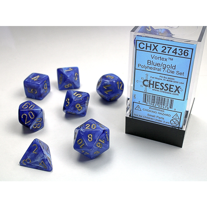Chessex 7-Piece RPG Dice Set: Vortex (Assorted Colours)