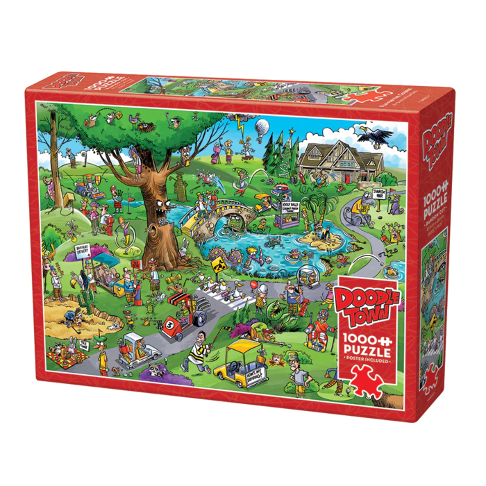 Cobble Hill Puzzles 1000 pcs - DoodleTown: Par For The Course