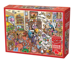 Cobble Hill Puzzles 1000 pcs - DoodleTown: Thanksgiving Togetherness