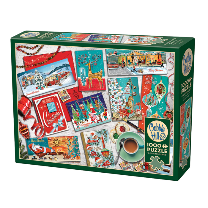 Cobble Hill Puzzles 1000 pcs - Mid Mod Season's Greetings