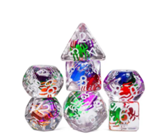 Foam Brain Games 7-Piece RPG Dice Set: Interior Design (Spiders)