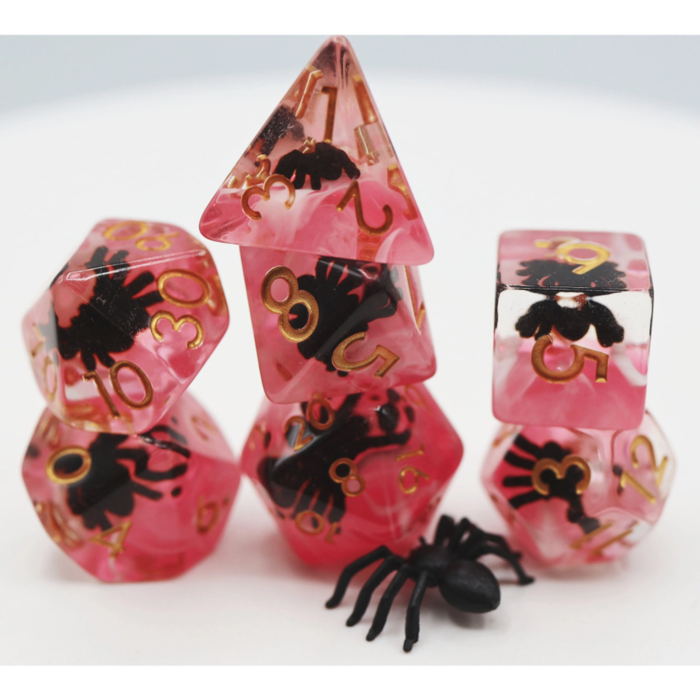 Foam Brain Games 7-Piece RPG Dice Set: Interior Design (Spiders)