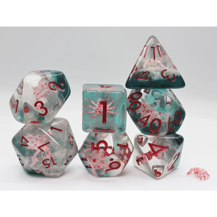 Foam Brain Games 7-Piece RPG Dice Set: Interior Design (Spiders)