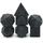 7-Piece Matte Obsidian RPG Dice Set: Embossed