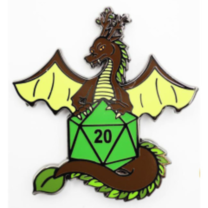 Foam Brain Games Enamel Pin - Dice Dragon