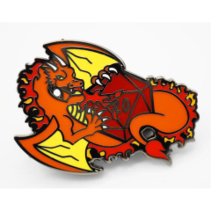Foam Brain Games Enamel Pin - Dice Dragon