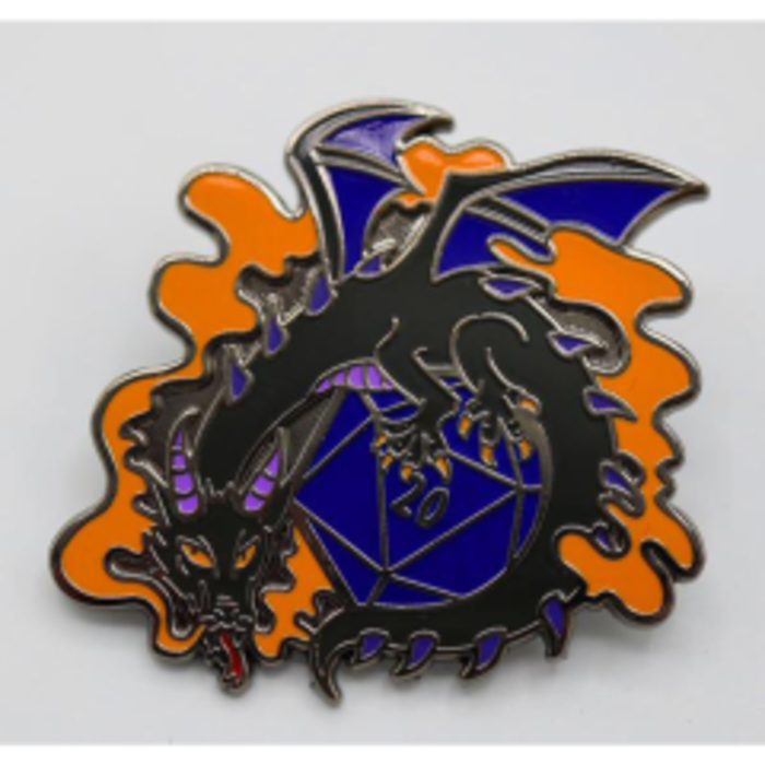 Foam Brain Games Enamel Pin - Dice Dragon