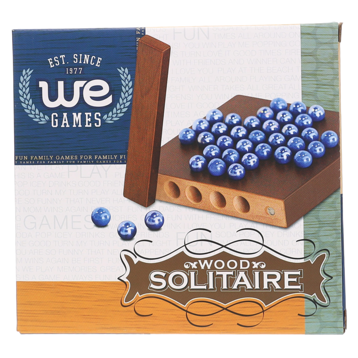 Wood Expressions Classic Marble Solitaire – 5" Travel Size