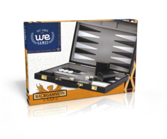 Wood Expressions Backgammon Set 15" Black Exterior