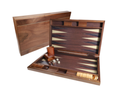 Wood Expressions Backgammon Set 18" Beechwood Wood Inlay