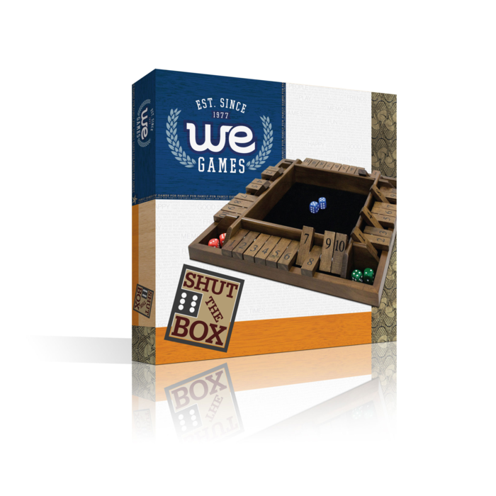 Wood Expressions Shut The Box 4 Player – Walnut Stained Wood