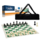 Chess Set – Tournament with Plastic Pieces and Green Roll-up Board and Travel Canvas Bag