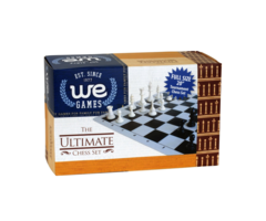 Wood Expressions Chess Set - Ultimate Compact Tournament with Black Fold-up Board & Triple Weighted Pieces