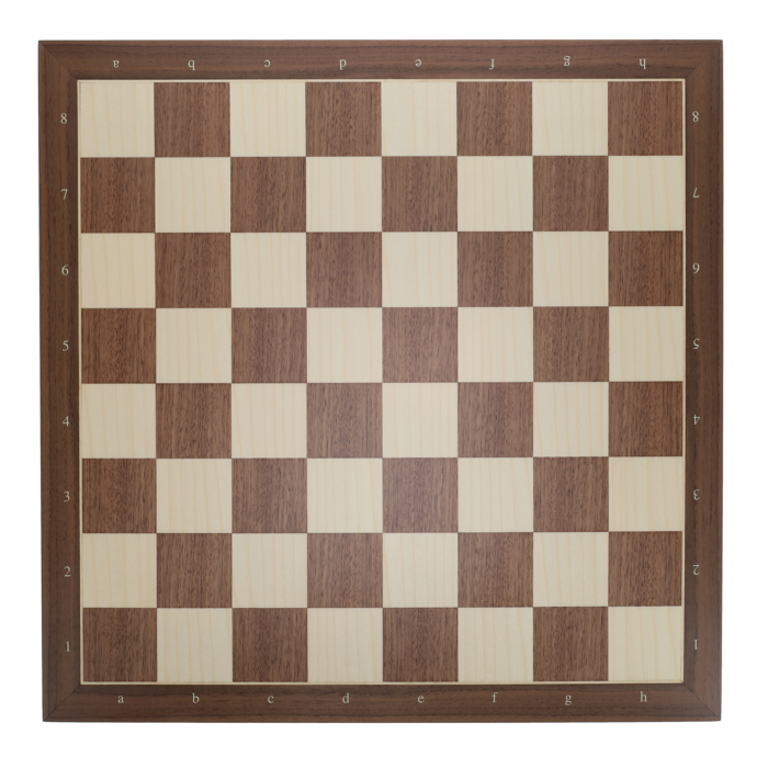 Wood Expressions Chessboard 22" - Walnut and Sycamore Wooden Chess Board with Algebraic Notation