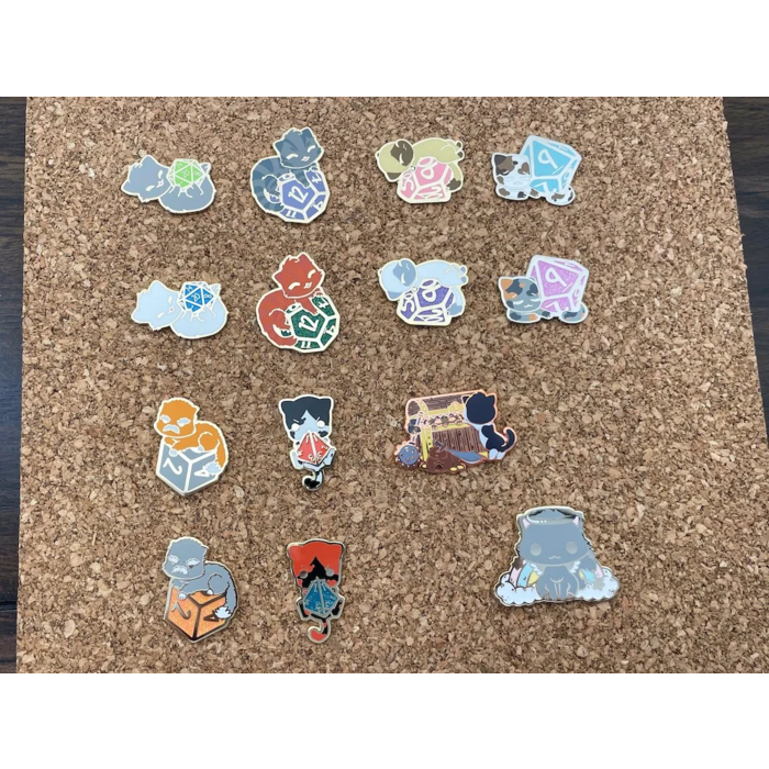 Adventure Dice Dice Cats: Enamel Pin