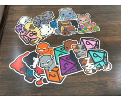 Adventure Dice Dice Cats: Larger Stickers