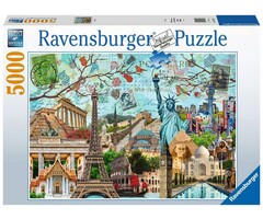 Ravensburger 5000 pcs - Big Cities Collage