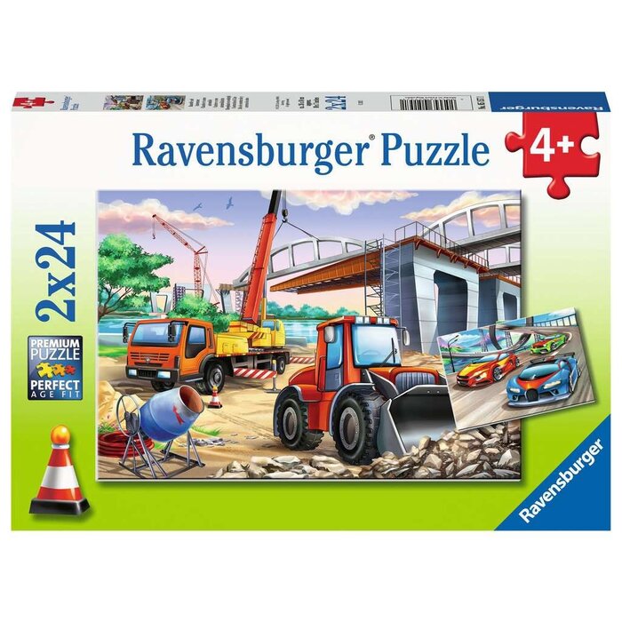 Ravensburger 2x24 pcs - Construction & Cars