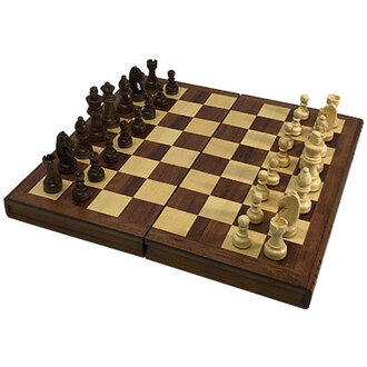 Deluxe Chess Board with Storage Drawers - Camphor Wood 19 in.