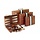 Backgammon Set 18" Brown & White Vinyl