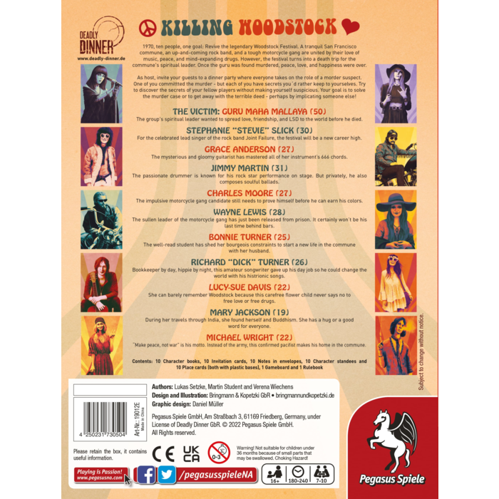 Pegasus Spiele Pegasus Spiele Deadly Diner: Killing Woodstock