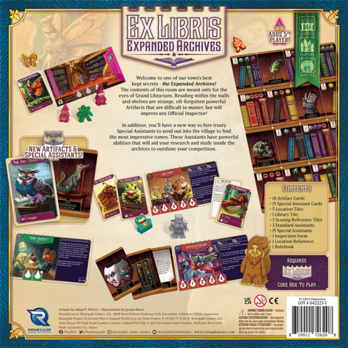 Renegade Game Studios Ex Libris: Expanded Archives Expansion