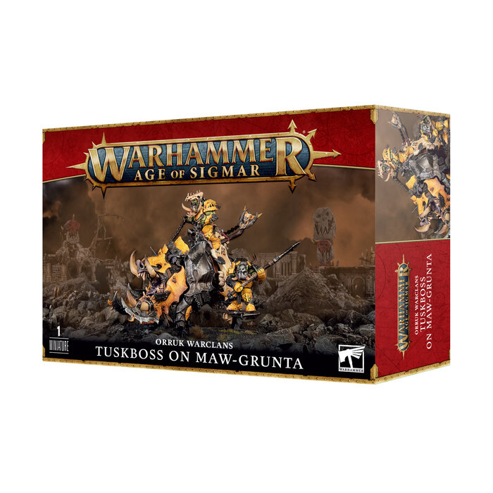 Games Workshop Warhammer Age of Sigmar: Orruk Warclans - Tuskboss on Maw-grunta