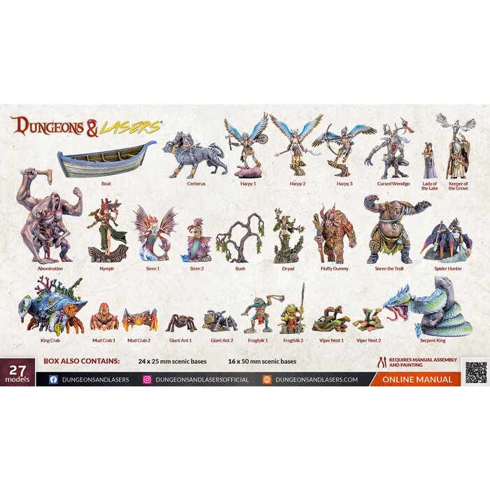 Archon Studio Dungeons & Lasers: Fantasy Miniatures Set