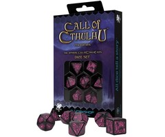 Q-Workshop Call of Cthulhu: Black/Magenta Dice Set