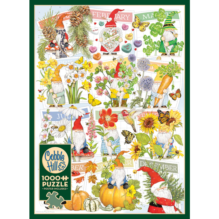 Cobble Hill Puzzles 1000 pcs - A Happy Gnome Life