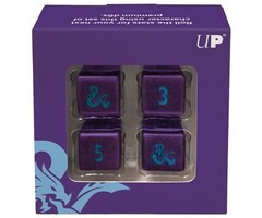 Ultra Pro 4-Piece Heavy Metal D6 Dice Set: Dungeons & Dragons Phandelver Campaign - Royal Purple & Sky Blue