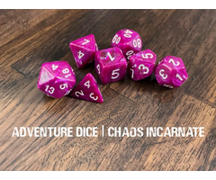 Adventure Dice 7-Piece RPG Dice Set: RPG Themed Chaos Incarnate