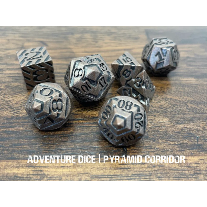 Adventure Dice 7-Piece RPG Premium Metal Dice Set: