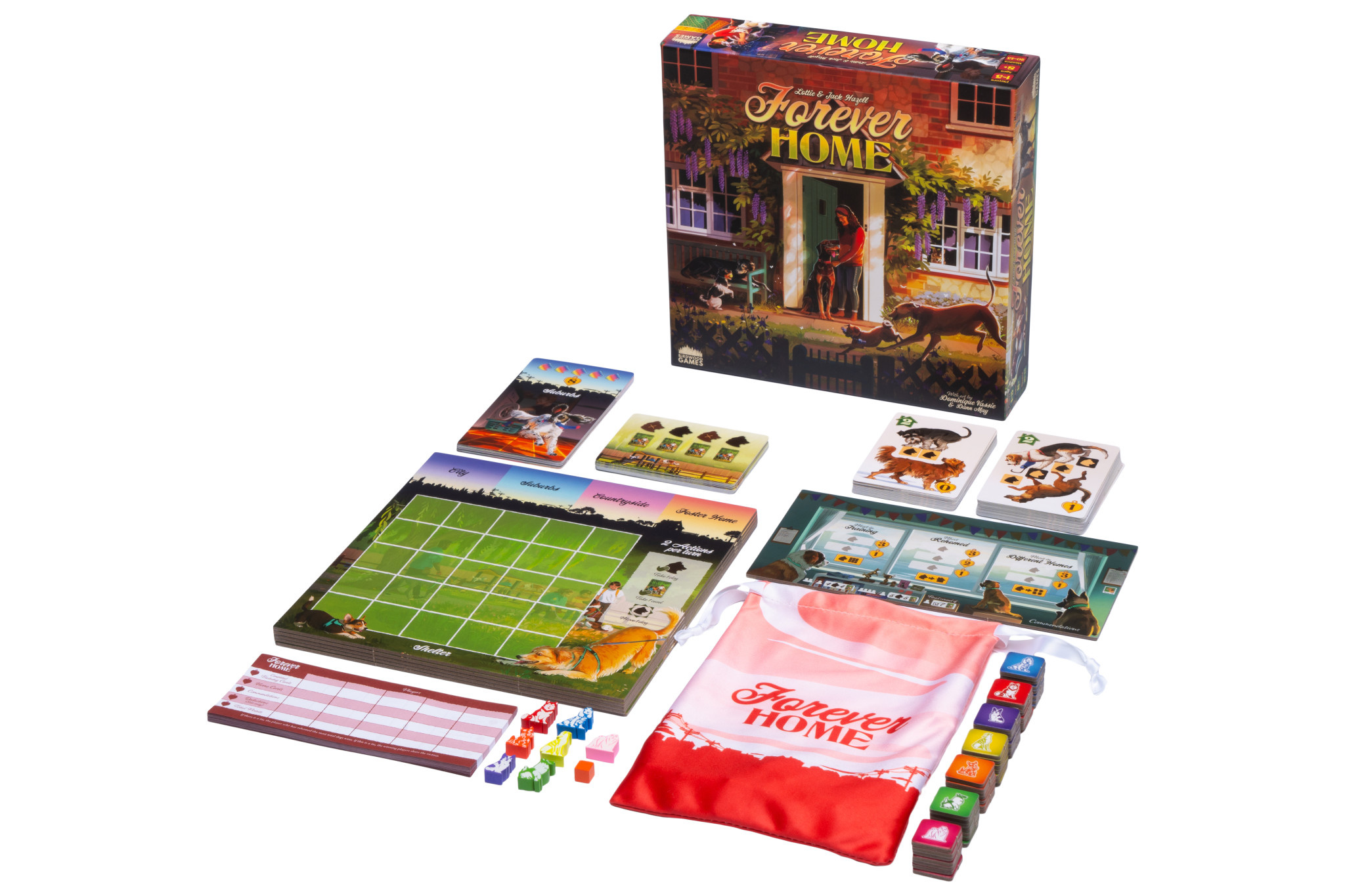 Forever Home: A Game of Second Chances for Shelter Dogs by Birdwood Games, Family Board Game Forever Home: A Game of Second Chances for Shelter Dogs by Birdwood Games, Family Board Game