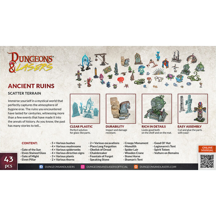 Archon Studio Dungeons & Lasers: Ancient Ruins Scatter Terrain