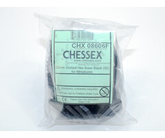 Chessex Bases - 25mm Slotted Hex Base (50)