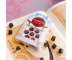 Q-Workshop 7-Piece Dice Set Japanese Deep Night Firefly