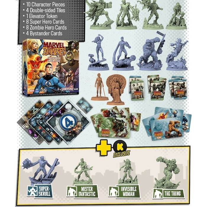 CMON Marvel Zombies: Fantastic 4: Under Siege Expansion (Kickstarter Edition)